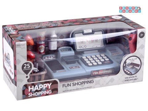 [ZA4147 Kasa fiskalna dla dzieci skaner waga smartfon koszyk zabawa w sklep
