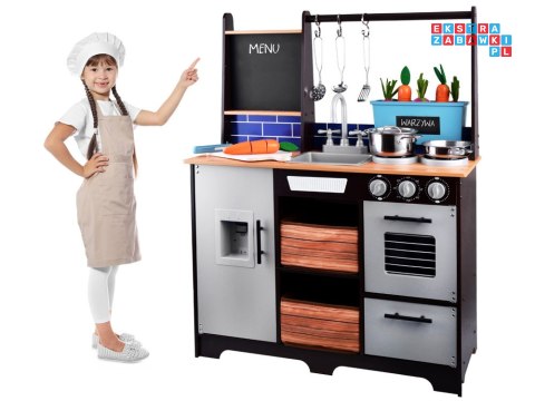 Loft Kuchnia drewniana dla dzieci lodówka ZA4129