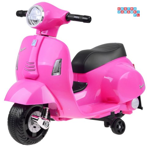 [PA0238] Motorek Skuter VESPA na akumulator 6V/4.5Ah - różowy