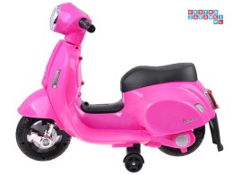 [PA0238] Motorek Skuter VESPA na akumulator 6V/4.5Ah - różowy