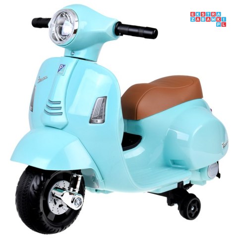 [PA0238] Motorek Skuter VESPA na akumulator 6V/4.5Ah - niebieski