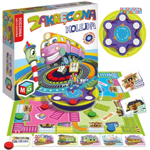 [GR0567] Rodzinna gra planszowa zakręcona kolejka