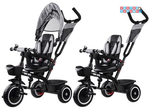[SP0650 SZ] Rowerek dziecięcy trójkołowy Tiny Bike 3w1 z daszkiem obracany