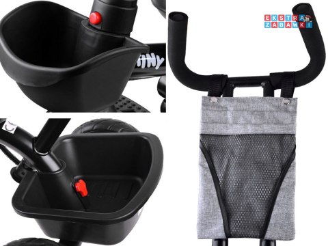 [SP0650 SZ] Rowerek dziecięcy trójkołowy Tiny Bike 3w1 z daszkiem obracany