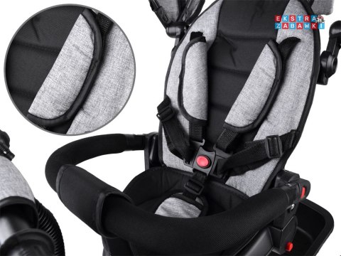 [SP0650 SZ] Rowerek dziecięcy trójkołowy Tiny Bike 3w1 z daszkiem obracany