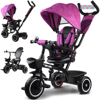 [SP0650 RO] Rowerek trójkołowy Tiny Bike 3w1 różowy z daszkiem