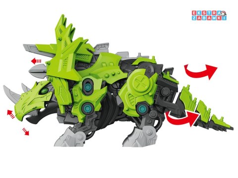 [ZA4371] Ruchomy model do złożenia mechaniczny Triceratops robot