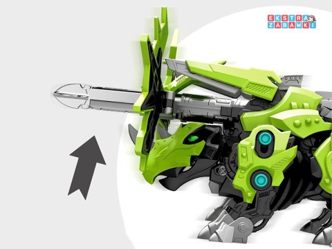 [ZA4371] Ruchomy model do złożenia mechaniczny Triceratops robot