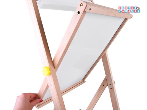 [TA0096] Tablica drewniana kredowa magnetyczna 3w1 sztaluga kreda pisaki