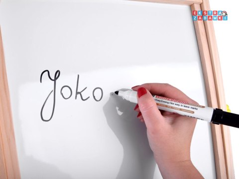 [TA0096] Tablica drewniana kredowa magnetyczna 3w1 sztaluga kreda pisaki
