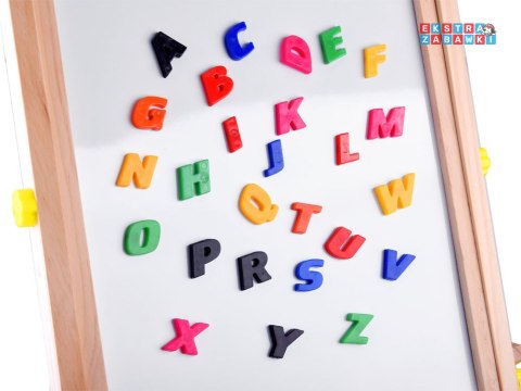 [TA0096] Tablica drewniana kredowa magnetyczna 3w1 sztaluga kreda pisaki