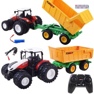 [RC0601] Traktor na pilota gumowe koła przyczepa