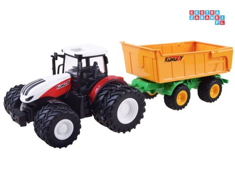 Traktor na pilota gumowe koła + przyczepa RC0601