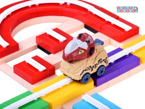[ZA4195] Zbuduj tor samochodowy auto dinozaur 143el.