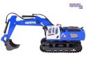 Zdalnie sterowana niebieska KOPARKA - gąsienice pilot RC0593