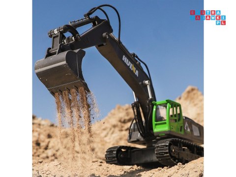 Zdalnie sterowana niebieska KOPARKA - gąsienice pilot RC0593