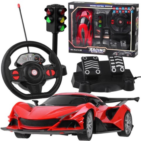 [RC0589 CZ] Zdalnie sterowane sportowe auto kierownica sygnalizacja