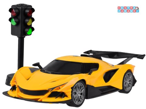 [RC0589 ZO] Zdalnie sterowane sportowe auto + kierownica + sygnalizacja