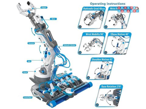 [ZA4199] Zestaw edukacyjny Zrób to sam robot 3w1 hydrauliczne ramię 220 el.