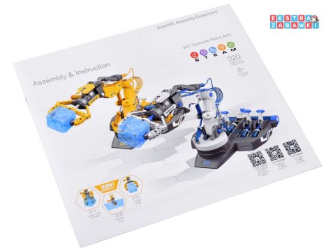 [ZA4199] Zestaw edukacyjny Zrób to sam robot 3w1 hydrauliczne ramię 220 el.