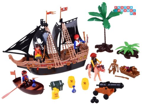 Zestaw statek piracki figurki armata dźwięk ZA4365