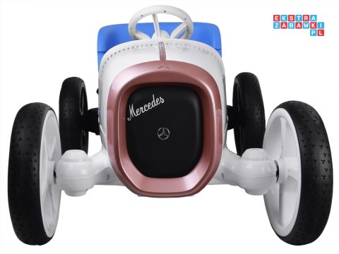 [PA0290] Autko retro Vision Mercedes Simplex na akumulator 12V/7Ah LED MP3 pilot - biały