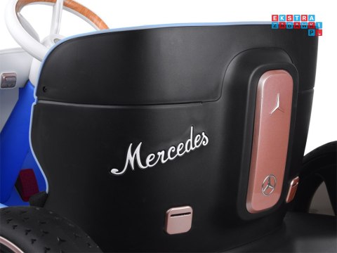 [PA0290] Autko retro Vision Mercedes Simplex na akumulator 12V/7Ah LED MP3 pilot - biały