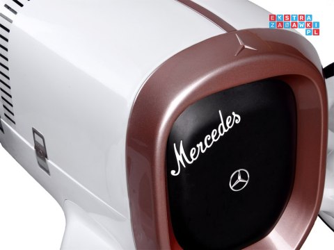 [PA0290] Autko retro Vision Mercedes Simplex na akumulator 12V/7Ah LED MP3 pilot - biały