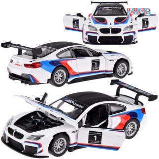 [ZA4613] Auto metalowe model sportowe BMW M6 GT3 skala 1:32 światło dźwięk