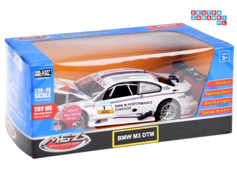 Auto metalowe sportowy model BMW M3 DTM skala 1:32 dźwięki światła ZA4608