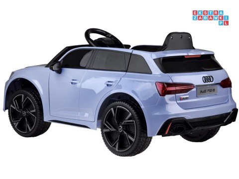 [PA0297] Audi RS 6 na akumulator 2x25W 12V/7Ah EVA ekoskóra MP3 - niebieski