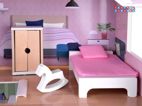 [ZA4835] Domek drewniany dla lalek basen winda mebelki