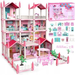 [ZA4456] Domek willa dla lalek mebelki 222 el.