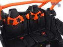 [PA0287] Duże Buggy Can-am Maverick dwuosobowy terenowy na akumulator 4x200W 24V/7Ah pilot wolny start multimedia - pomarańczowy