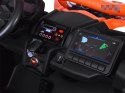 [PA0287] Duże Buggy Can-am Maverick dwuosobowy terenowy na akumulator 4x200W 24V/7Ah pilot wolny start multimedia - pomarańczowy