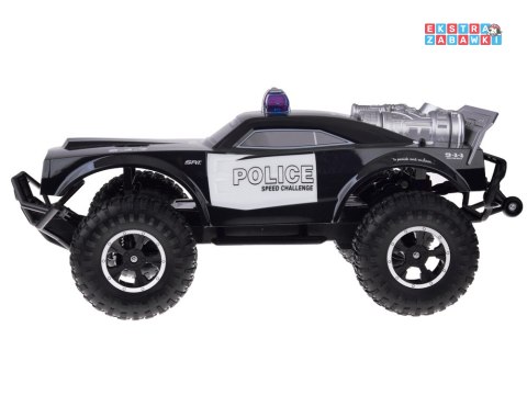 [RC0626] Duże auto sterowane monster truck policja na pilota oświetlenie