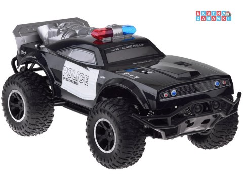 [RC0626] Duże auto sterowane monster truck policja na pilota oświetlenie