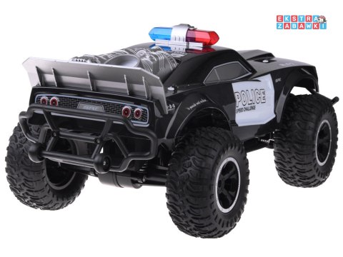 [RC0626] Duże auto sterowane monster truck policja na pilota oświetlenie