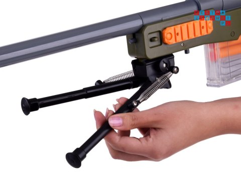 [ZA4632] Duży karabin snajperski naboje łuski celownik magazynek