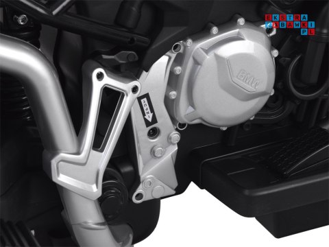 [PA0282] Motocykl BMW Policja na akumulator 2x35W 12V/7Ah kogut kółka boczne sakwy LED - biały