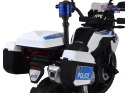 [PA0282] Motocykl BMW Policja na akumulator 2x35W 12V/7Ah kogut kółka boczne sakwy LED - biały