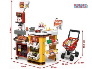 [ZA4638] Duży sklep supermarket cukiernia kawiarenka wózek akcesoria