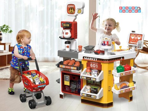 [ZA4638] Duży sklep supermarket cukiernia kawiarenka wózek akcesoria