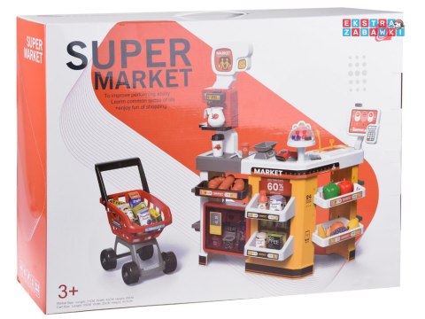 [ZA4638] Duży sklep supermarket cukiernia kawiarenka wózek akcesoria