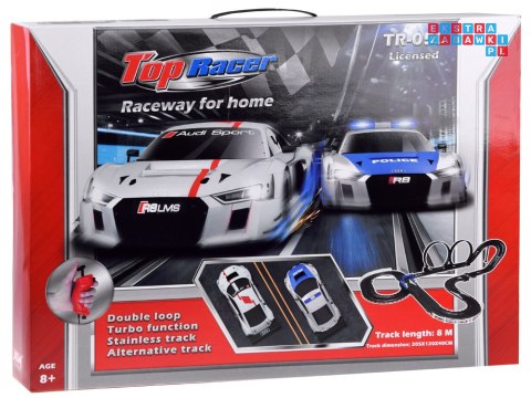 Elektryczny Tor wyścigowy rajdowy samochodowy 2 auta AUDI trasa 8m RC0620