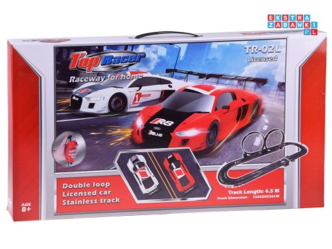 Elektryczny tor rajdowy wyścigowy samochodowy 2 auta AUDI 4,5m RC0619
