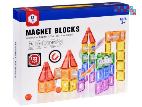 Klocki magnetyczne 123-elementy kulodrom tor kulki ZA4719