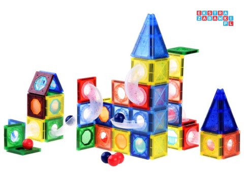 Klocki magnetyczne 123-elementy kulodrom tor kulki ZA4719