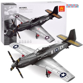 [ZA4624] Klocki techniczne samolot bojowy P-51 Mustang Fighter 256 el.