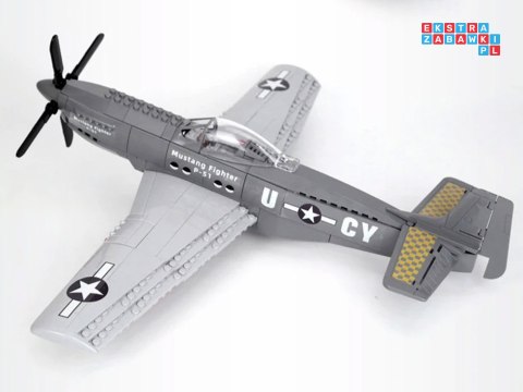 Klocki techniczne Samolot bojowy P-51 Mustang Fighter 256 ele ZA4624